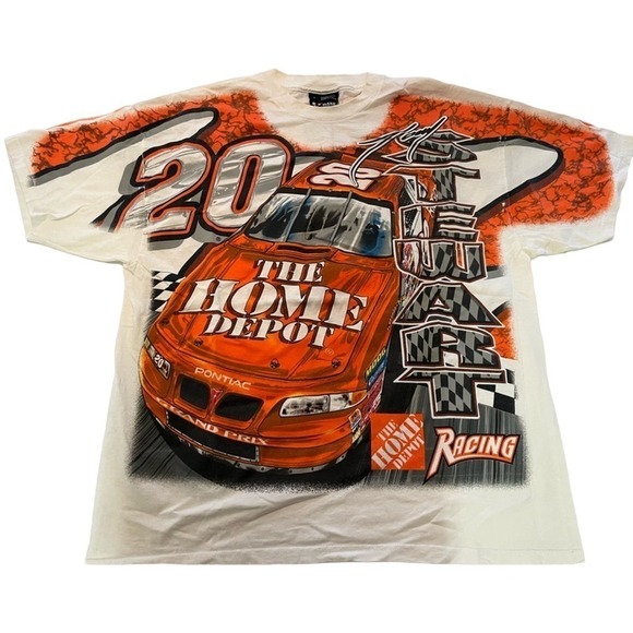 Vintage NASCAR Home Depot Tony Stewart All-Over Print T-Shirt Large - Picture 4 of 6